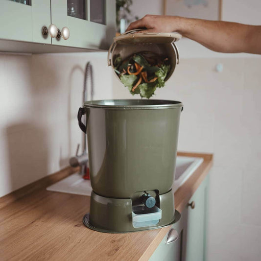 Wiggly Bokashi Organko Essential Compost Kitchen Waste Value Pack - Olive