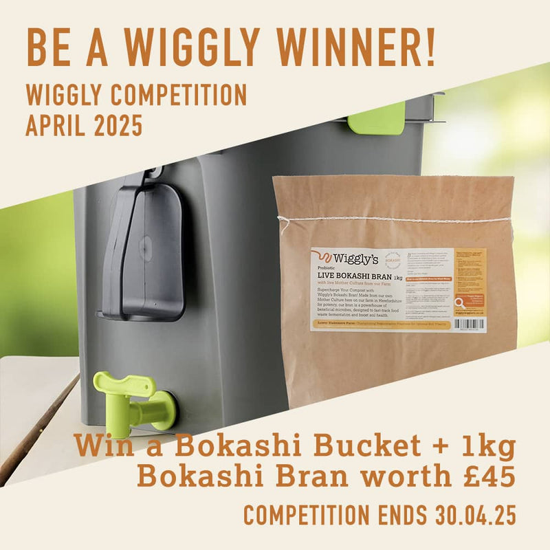 WIN WITH WIGGLY APRIL 2025 - Single Bokashi Bucket by Maze and 1kg Bokashi Active Bran worth £45