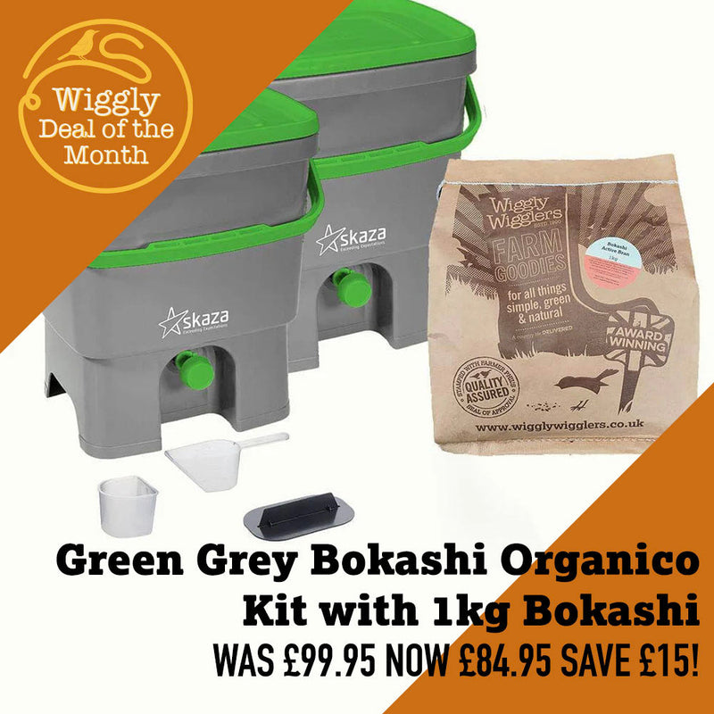 Our Deal of the Month JULY 2026- £15 off our Organko Bokashi Compost Kitchen Waste Value Pack – Grey / Green - with 1kg of Bokashi Bran