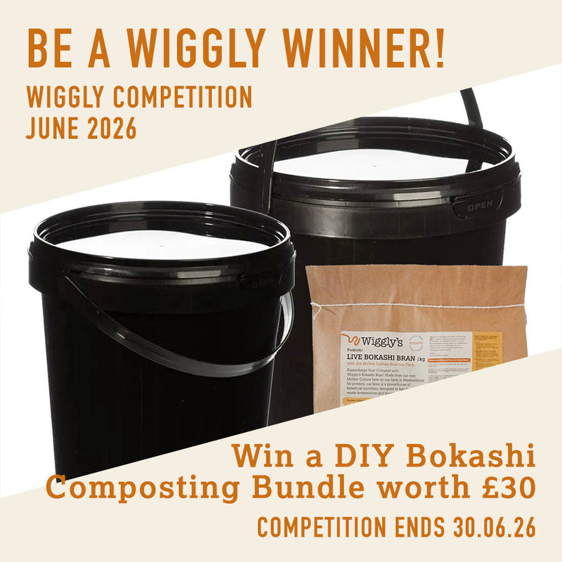 WIN WITH WIGGLY - JUNE 2026 - win a DIY Bokashi Composting Bundle worth £30 (two buckets and 1kg bran)