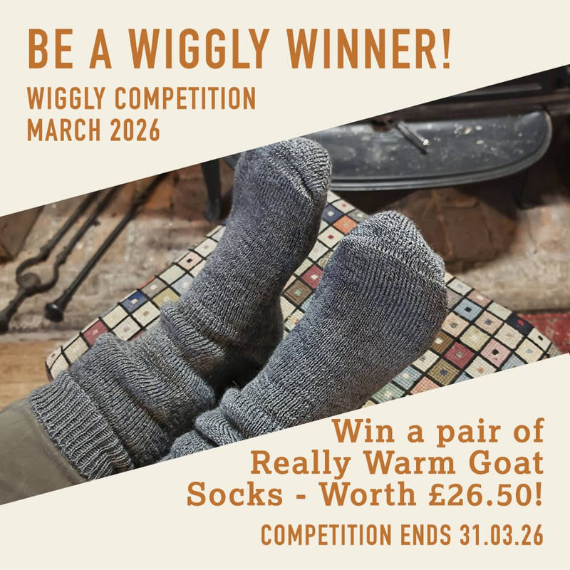 WIN WITH WIGGLY - MARCH 2026 - Win a pair of Really Warm Wiggly Goat Socks - Worth £26.50!