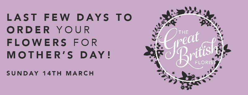 Last Day to order Flowers for Mothering Sunday!