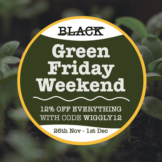 🌿 Green Friday: 12% Off Everything Wiggly!