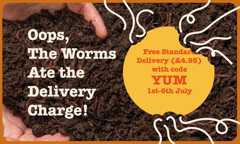 1st–6th July, FREE standard delivery (usually £4.95) on your order when you use code YUM.
