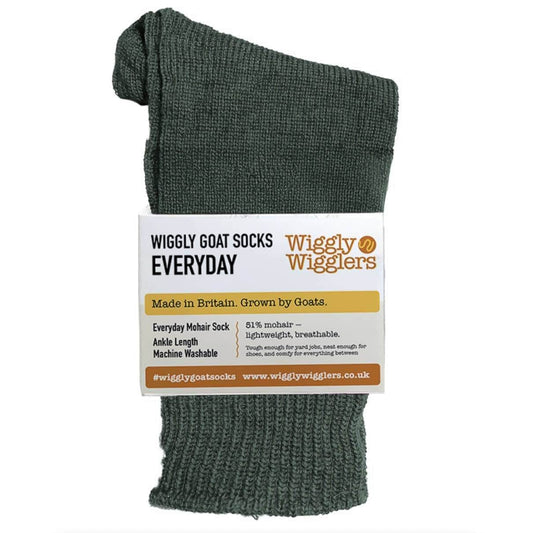 Wiggly Goats Socks - EVERYDAY - Welly Green