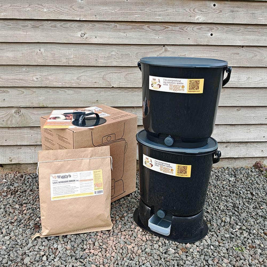Wiggly Bokashi Organko Essential Compost Kitchen Waste Complete Kit - Black -SUBSCRIBER EXCLUSIVE OFFER
