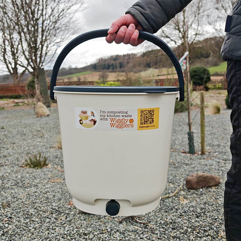 Wiggly Bokashi Organko Essential Compost Kitchen Waste Bucket - Cream