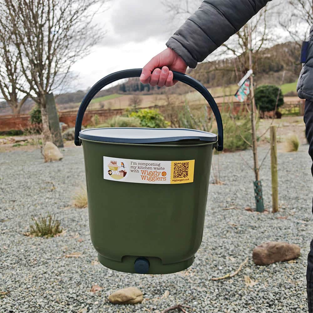 Wiggly Bokashi Organko Essential Compost Kitchen Waste Bucket - Olive