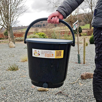 Bokashi Organko Essential Compost Kitchen Waste Bucket - Black