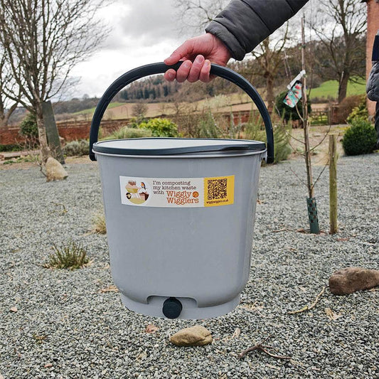 Wiggly Bokashi Organko Essential Compost Kitchen Waste Bucket - Grey