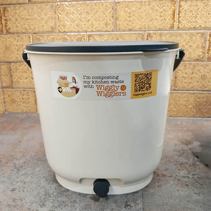 Wiggly Bokashi Organko Essential Compost Kitchen Waste Bucket - Cream
