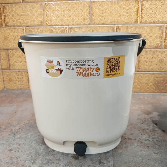 Wiggly Bokashi Organko Essential Compost Kitchen Waste Bucket - Cream