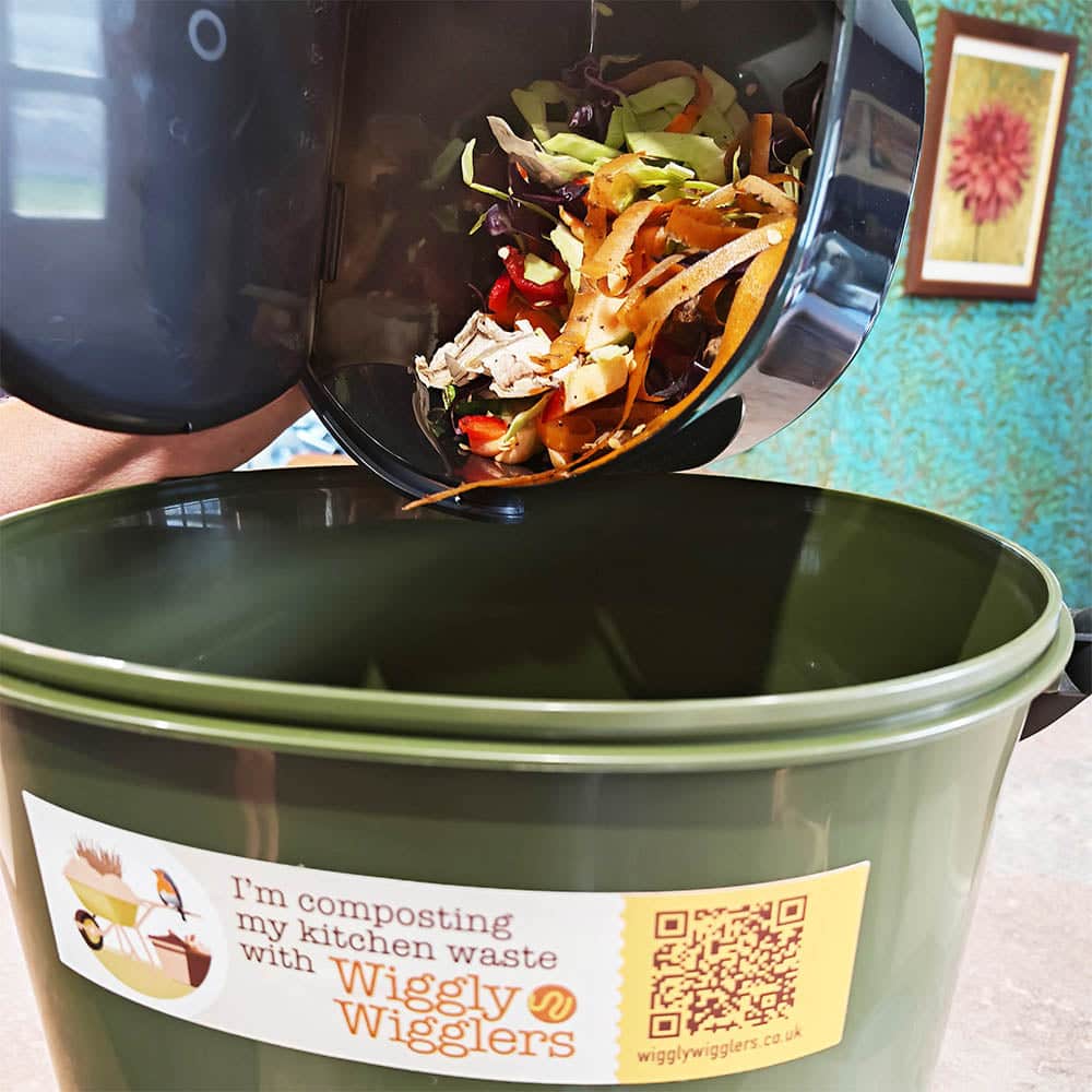 Wiggly Bokashi Organko Essential Compost Kitchen Waste Bucket - Olive