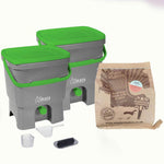 Organico Bokashi Compost Kitchen Waste Value Pack - Grey/Green