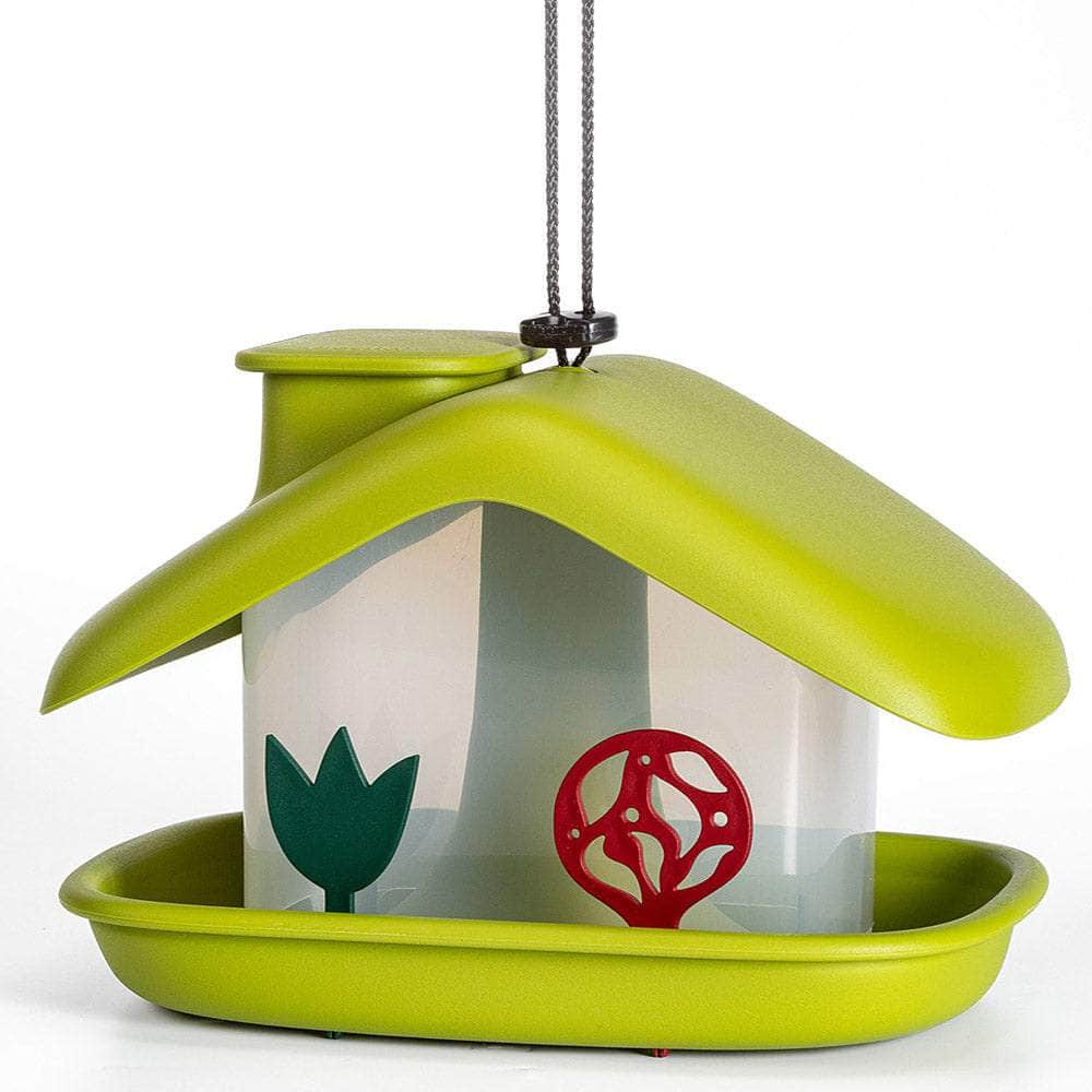 Domek Birdhouse Bird Feeder Green