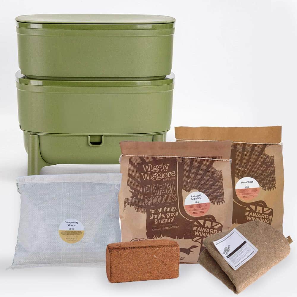 Plastia Worm Farm Green / Unit + Complete Starter Pack