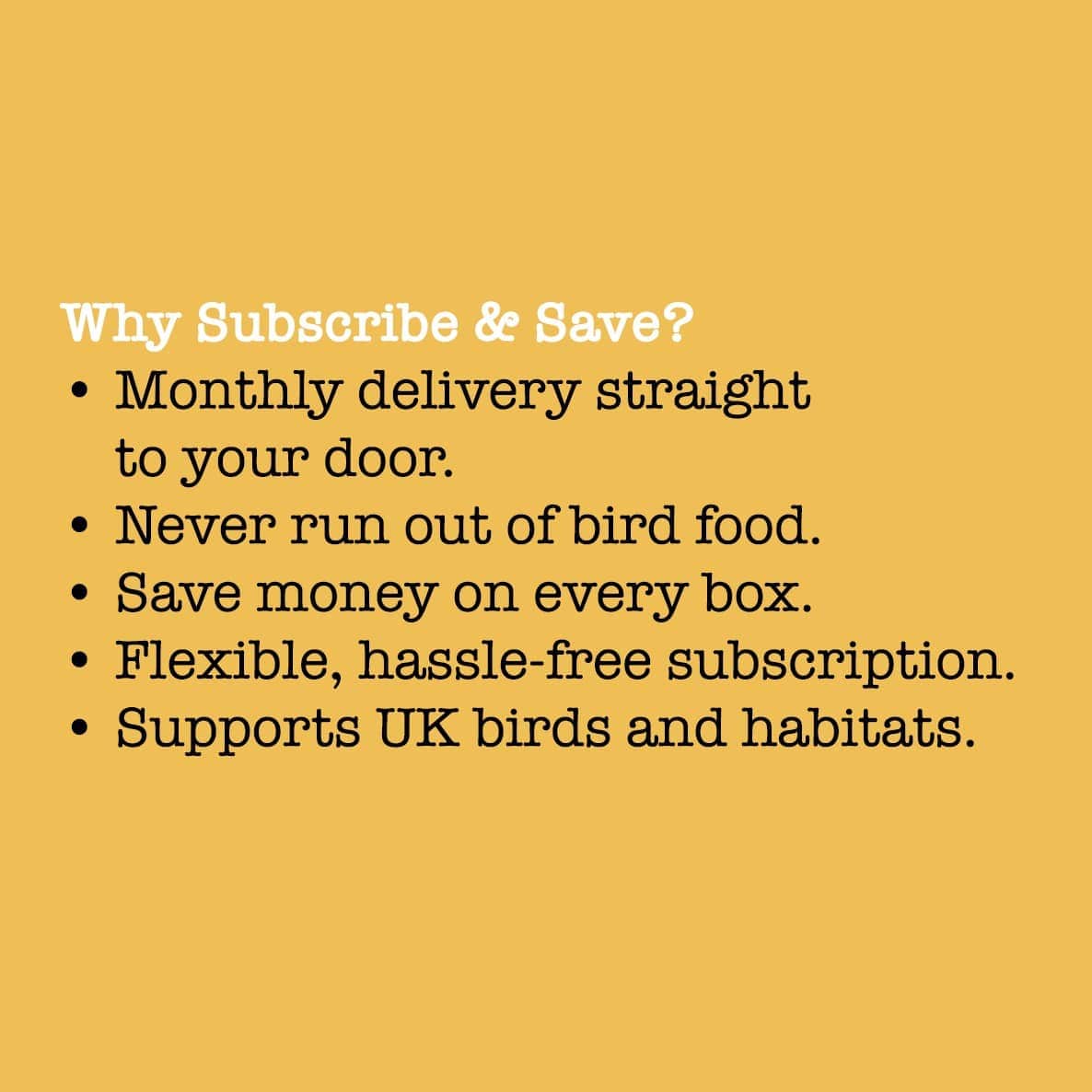 Subscribe and Save Birdy Box
