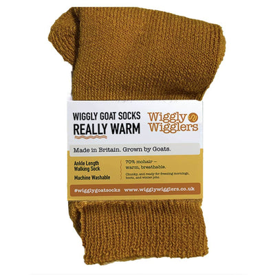 Wiggly Goats Socks - Really Warm - Barley Straw
