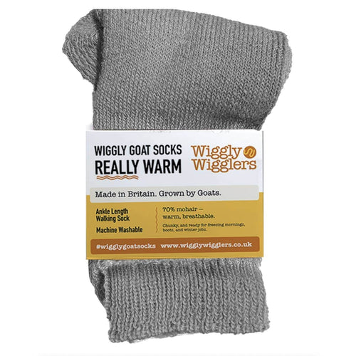 Wiggly Goats Socks - Really Warm - Winter Gate Grey