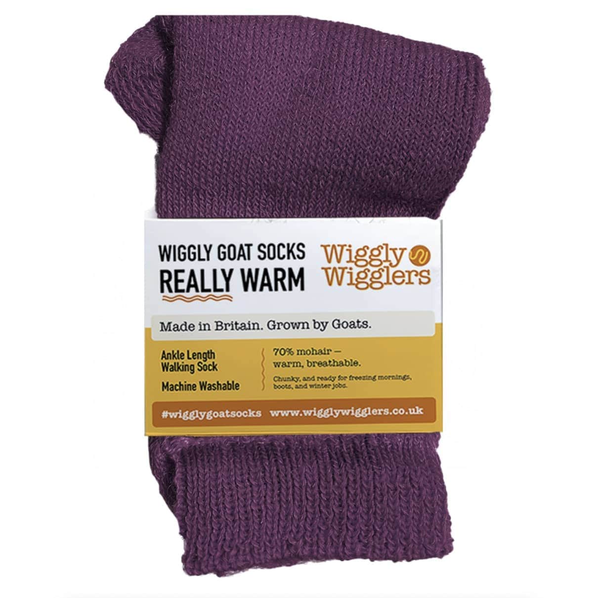 Wiggly Goats Socks - Really Warm - Meadow Thistle