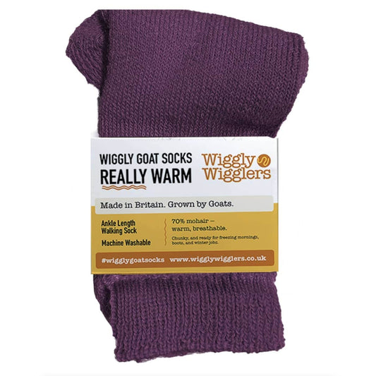 Wiggly Goats Socks - Really Warm - Meadow Thistle