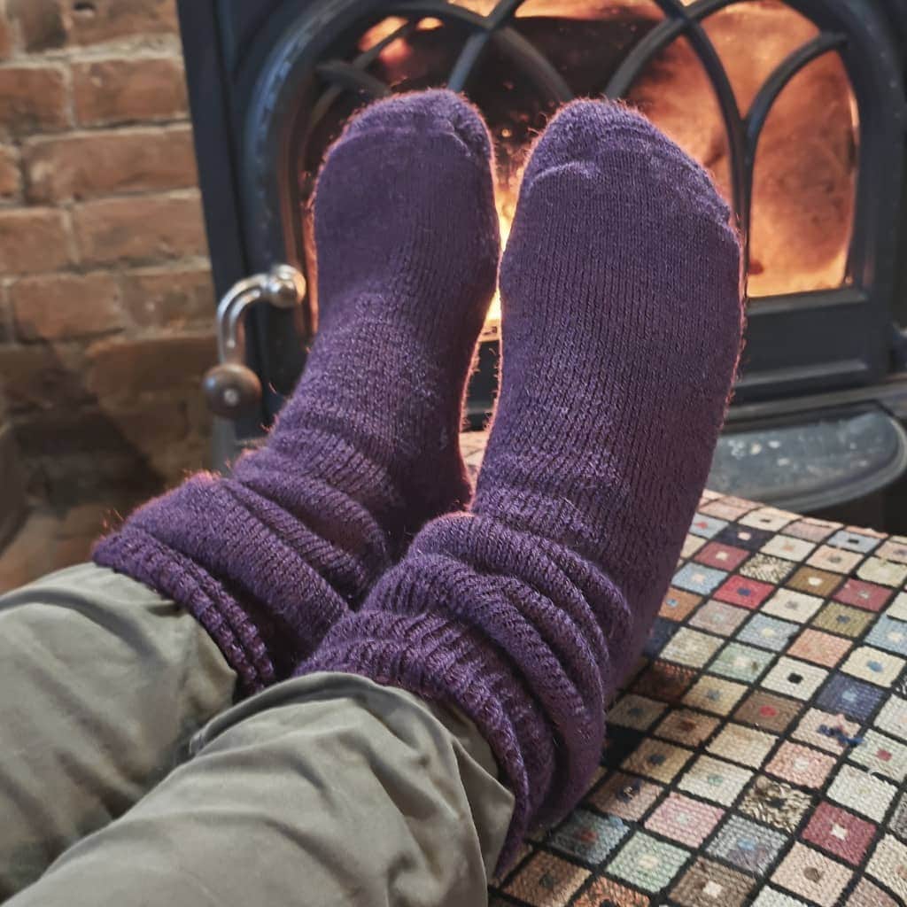 Wiggly Goats Socks - Really Warm - Meadow Thistle