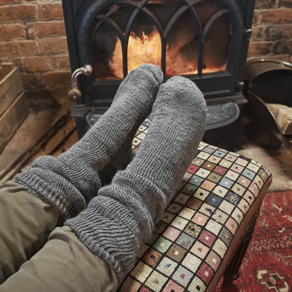 Wiggly Goats Socks - Really Warm - Winter Gate Grey