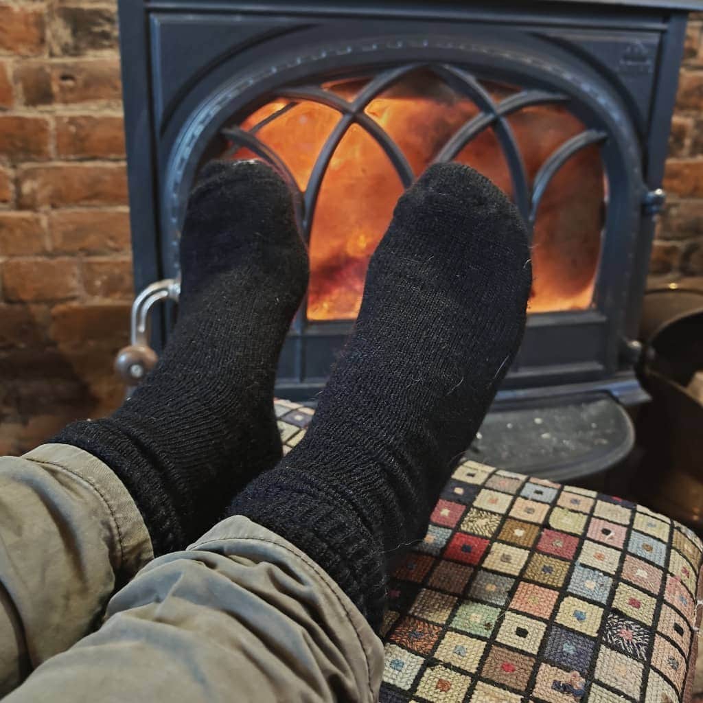 Wiggly Goats Socks - Really Warm - Badger Black