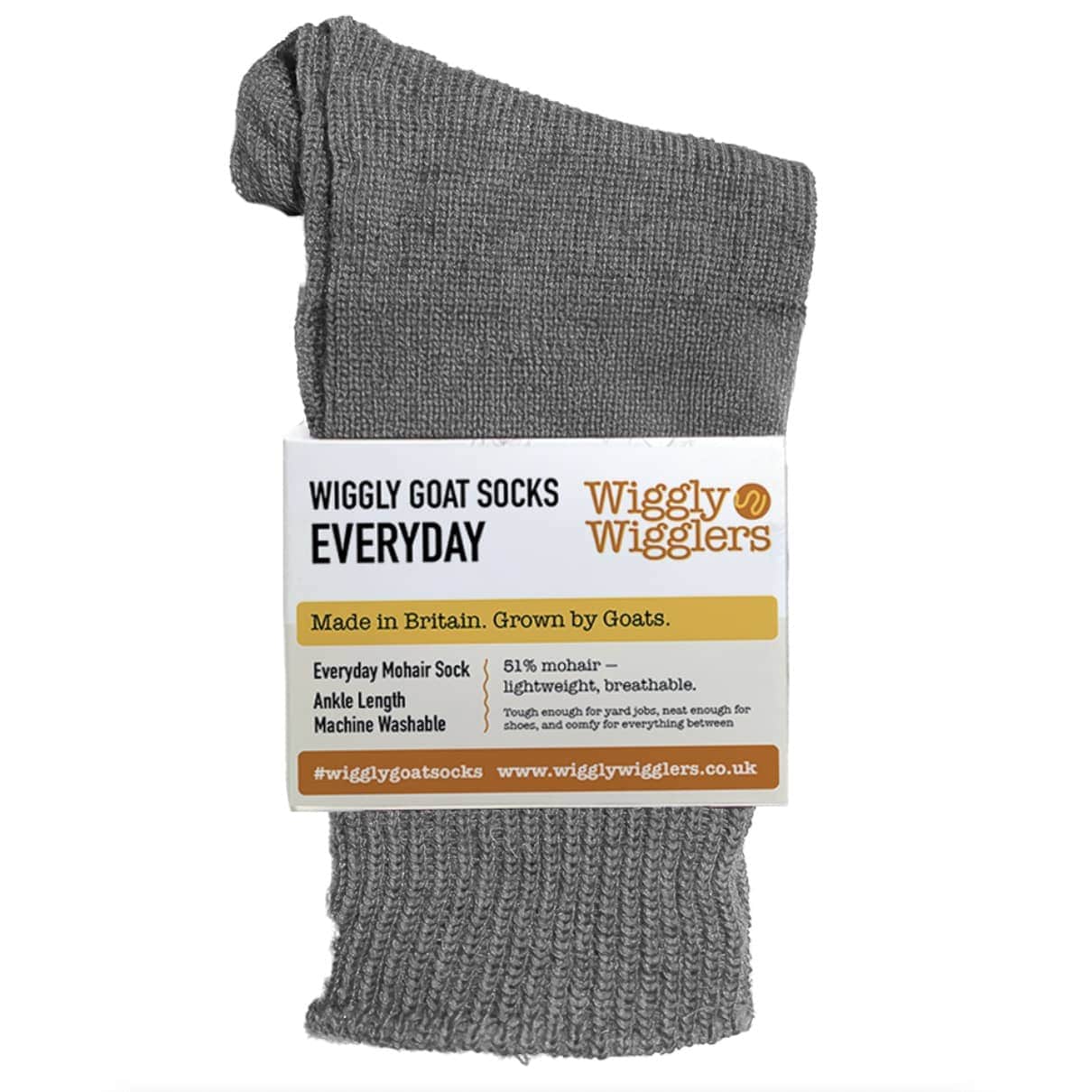 Wiggly Goats Socks - Everyday - Winter Gate Grey