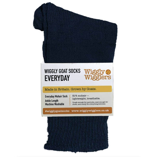 Wiggly Goats Socks - Everyday - Boiler Suit Blue