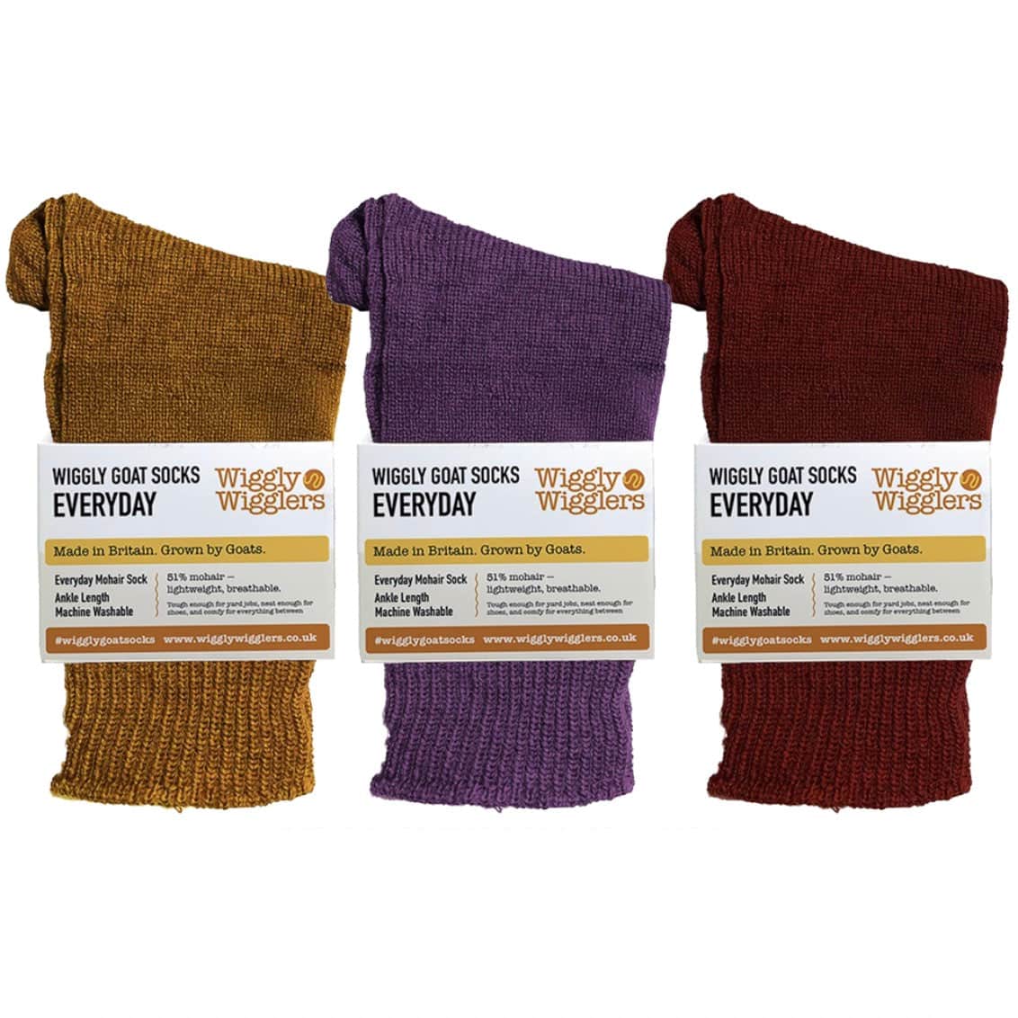 Wiggly Goats Socks - Everyday Vibrant Hues Gift Pack