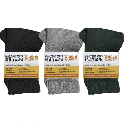 Wiggly Goats Socks - Really Warm Dark Tones Gift Pack