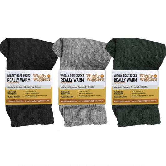 Wiggly Goats Socks - Really Warm Dark Tones Gift Pack