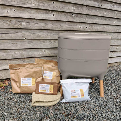 Wiggly Urbalive Worm Composter Wormery - Complete Kit TAUPE *NEW* / Start Now (Includes 500g Composting Worms)