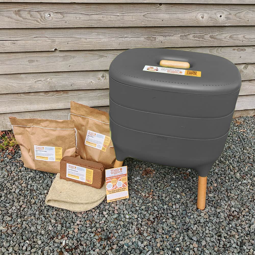 Wiggly Urbalive Worm Composter Wormery - Complete Kit DARK GREY *NEW* / Start Later (Includes 500g Voucher)