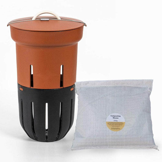Plastia In-ground worm farm Terracotta / with 250g Composting Worms