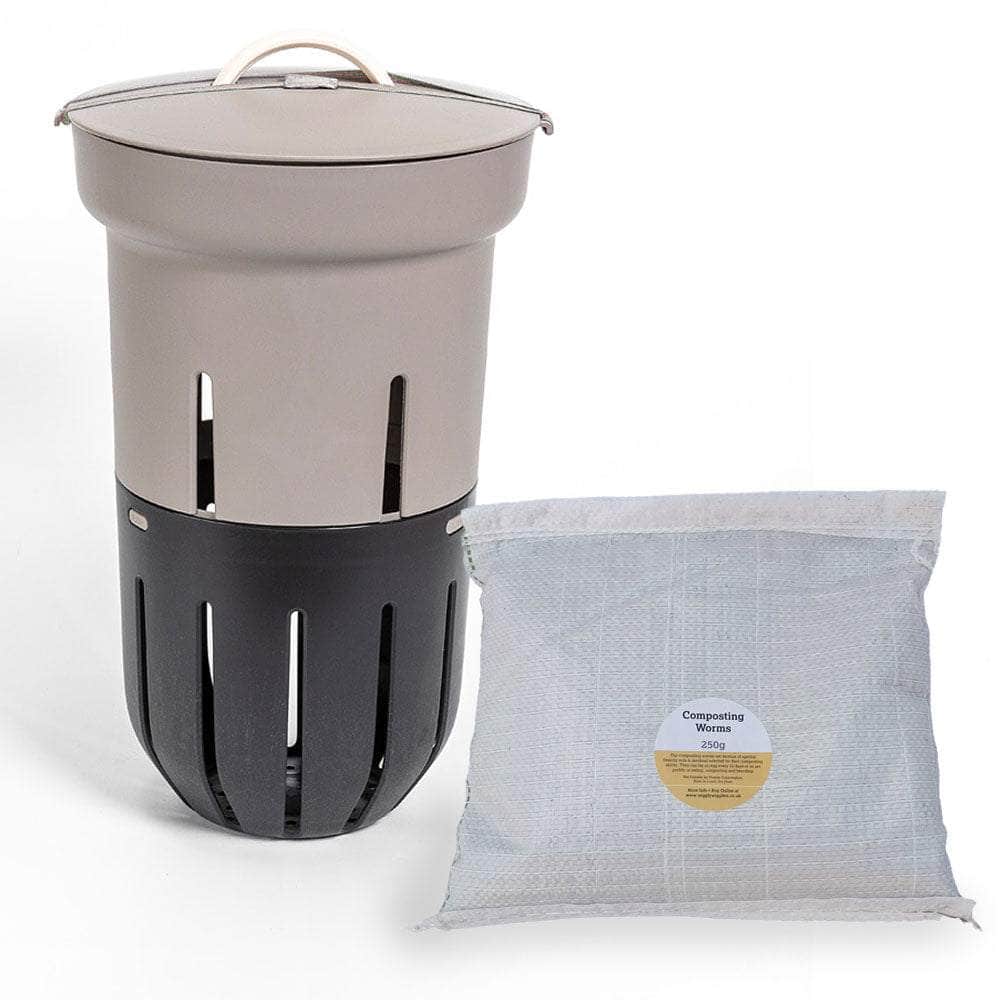 In-Ground Worm Farm from Plastia and Wiggly Wigglers + FREE Composting Worms worth £16 Taupe