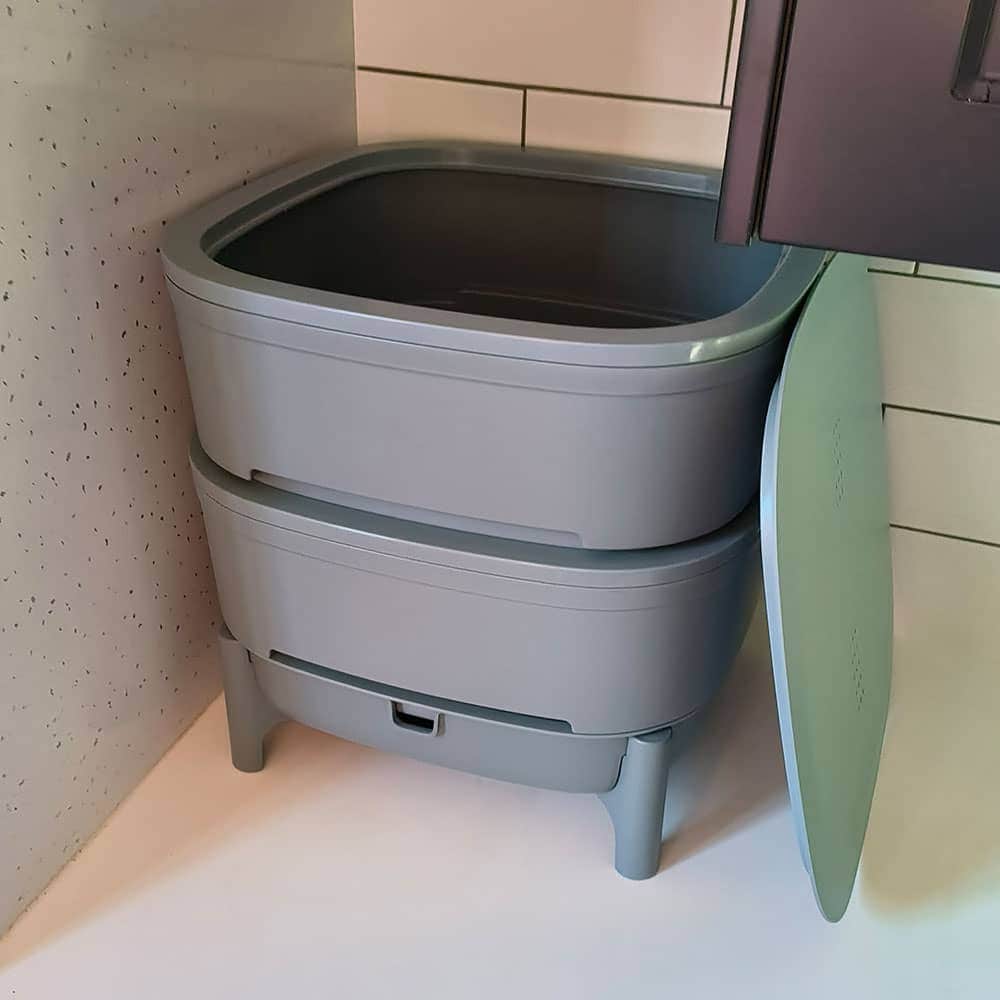 Compact Plastia Worm Farm from Wiggly Wigglers - Grey