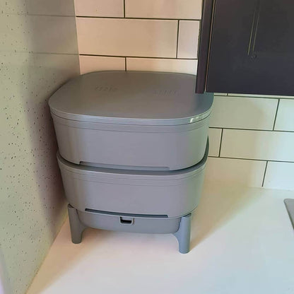 Compact Plastia Worm Farm from Wiggly Wigglers - Grey