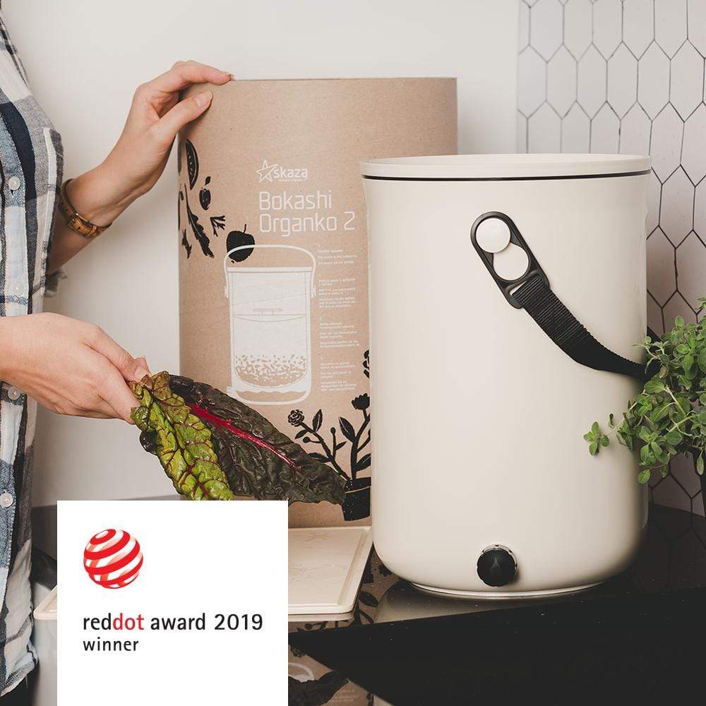 Composting LBF Organko 2.0 Bokashi Compost Kitchen Waste Value Pack - White (2 Bins)