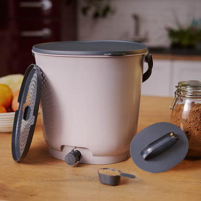 Composting LBF Bokashi Organko Essential Compost Kitchen Waste Bin - Grey