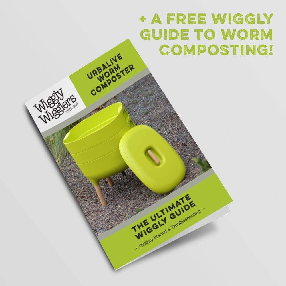 Composting LBF Urbalive Worm Composter Wormery From Wiggly Wigglers - 20 Litre Lime | Unit + Starter Pack
