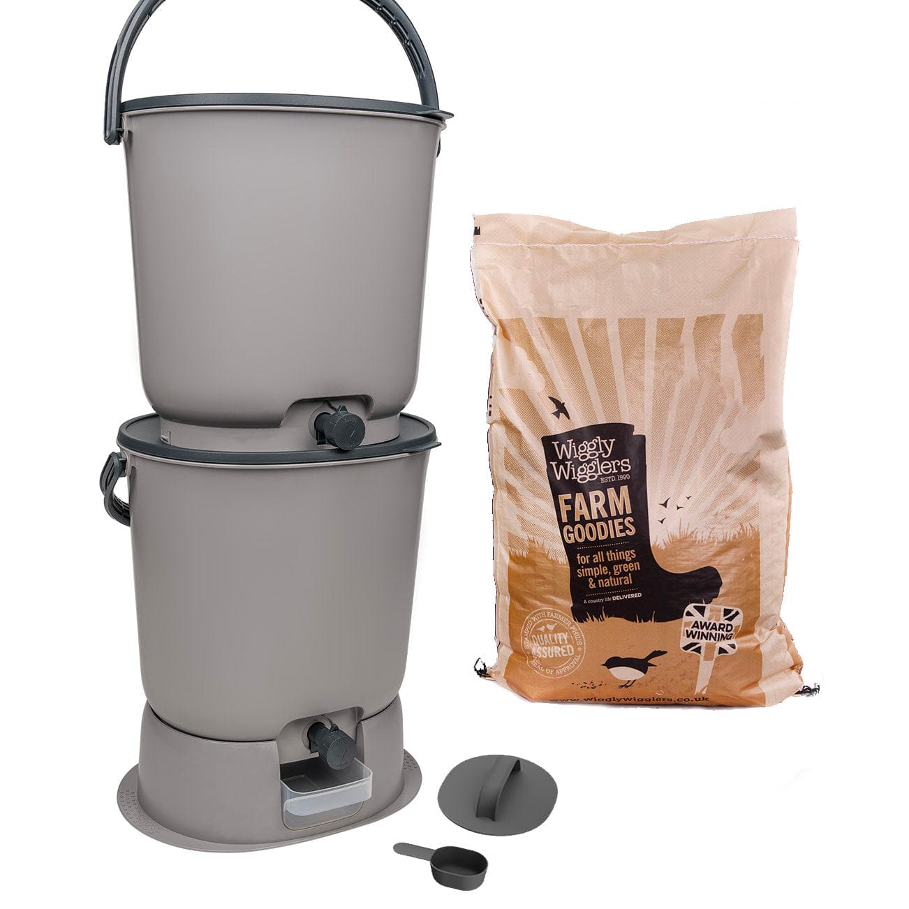 Composting LBF Bokashi Organko Essential Compost Kitchen Waste Value Pack - Grey